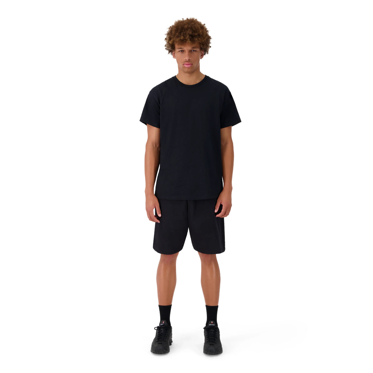 ENSEMBLE SHORT JOGGING NOIR + T-SHIRT